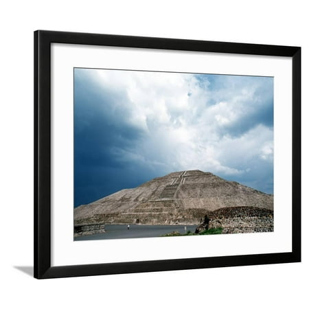 Great Pyramid of the Sun at Teotihuacan Aztec Ruins, Mexico Framed Print Wall Art By Russell
