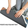 thumbnail image 3 of Blue Boho Plant Pattern Hot Yoga Mat Towel Non Slip for Hot Yoga - Quick-Drying Yoga Mat Cover with 4 Corner Pockets with Travel Bag - Hot Yoga Towel Non Slip Grip Moisture Wicking Sweat 70"x26", 3 of 6