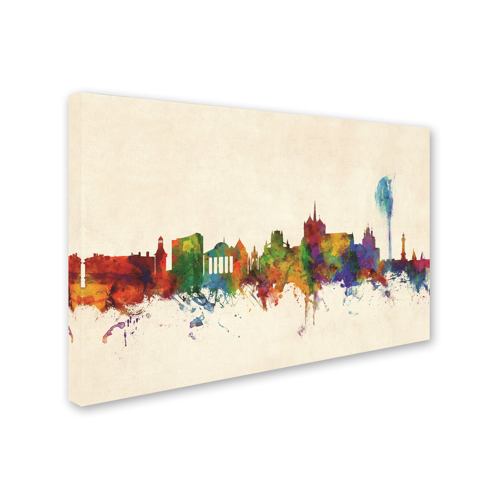 Trademark Fine Art 'Geneva Switzerland Skyline' Canvas Art by Michael Tompsett