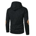 thumbnail image 4 of Wrtxtat Hoodies for Men Fashion Midweight Solid Color Long Sleeve Drawstrings Hooded Pullover Autumn Thermal Slim Fit Sweatshirt Black XXXL, 4 of 4