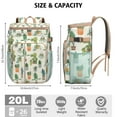 thumbnail image 3 of Desert Cactus Art Insulated Backpack Cooler - 20L Leakproof Picnic Backpack, Aesthetic Succulent Design, Multiple Pockets for Organization, Lightweight & Durable, 3 of 5