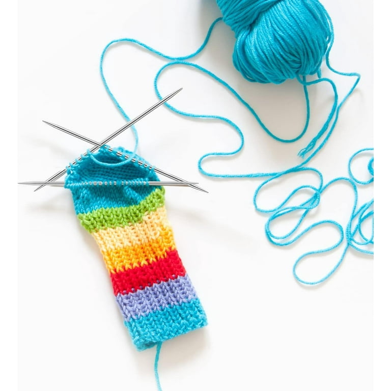 55pcs 11 Sizes Knitting Needles Kit, 20cm Metal Straight Knitting