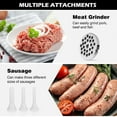 thumbnail image 4 of Manual Meat Grinder #10 - 3-in-1 Sausage Stuffer & Mincer for Home Use, Effortless Hand Crank for All Meats, Silver, 4 of 7