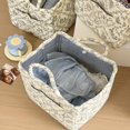 thumbnail image 5 of Car Storage Basket Organizer, Large Capacity Quilted Fabric Bin with Handles, Foldable Car Trunk Back Seat Storage for Groceries, Home Closet Use, Style-I, 5 of 6