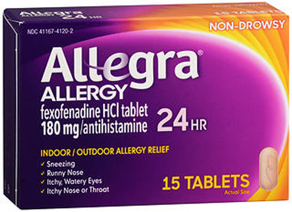 Allegra Allergy 180 mg Tablets 24 Hour - 15 Ct.