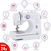 Portable Sewing Machine For Household Mini Electric Sewing For Beginners 12 Kinds Stitches Presser Foot Pedal One-click Backstitch Fully Auto Multifunctional Electric Sewing Machine