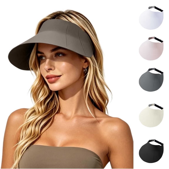 HONHUZH Summer Hats Womens Foldable Golf Sun Visor Hat UPF 50 Wide Brim Adjustable Summer Beach Cap