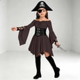 thumbnail image 4 of WOYY Little Girls Off The Shoulder Medieval Dress Bell Sleeve Asymmetrical Swing Dresses, 4 of 6