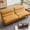 Yellow, variant on Pingliang Home Modern Futon Adjustable Backrests Convertible Sofa Bed 2-Seat Loveseat,Light Gray