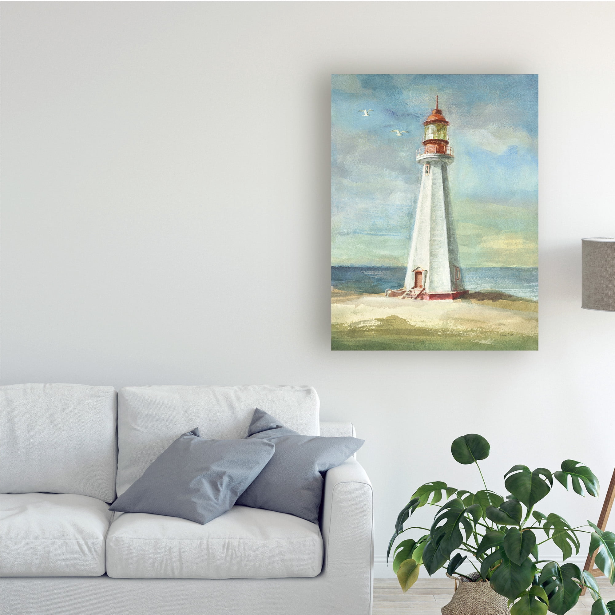 Trademark Fine Art 'Lighthouse III Red' Canvas Art by Danhui Nai