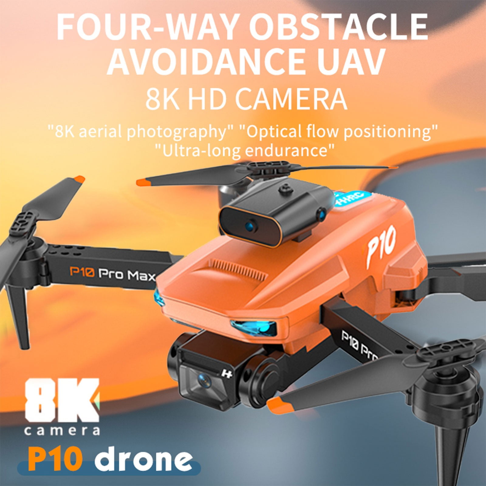Drone  P10 360° Intelligent Obstacle Avoidance Drone Dual-lens Aerial Photography Quadcopter Remote Control Aircraft Drone Drones with Camera for Adults 4k on Clearance