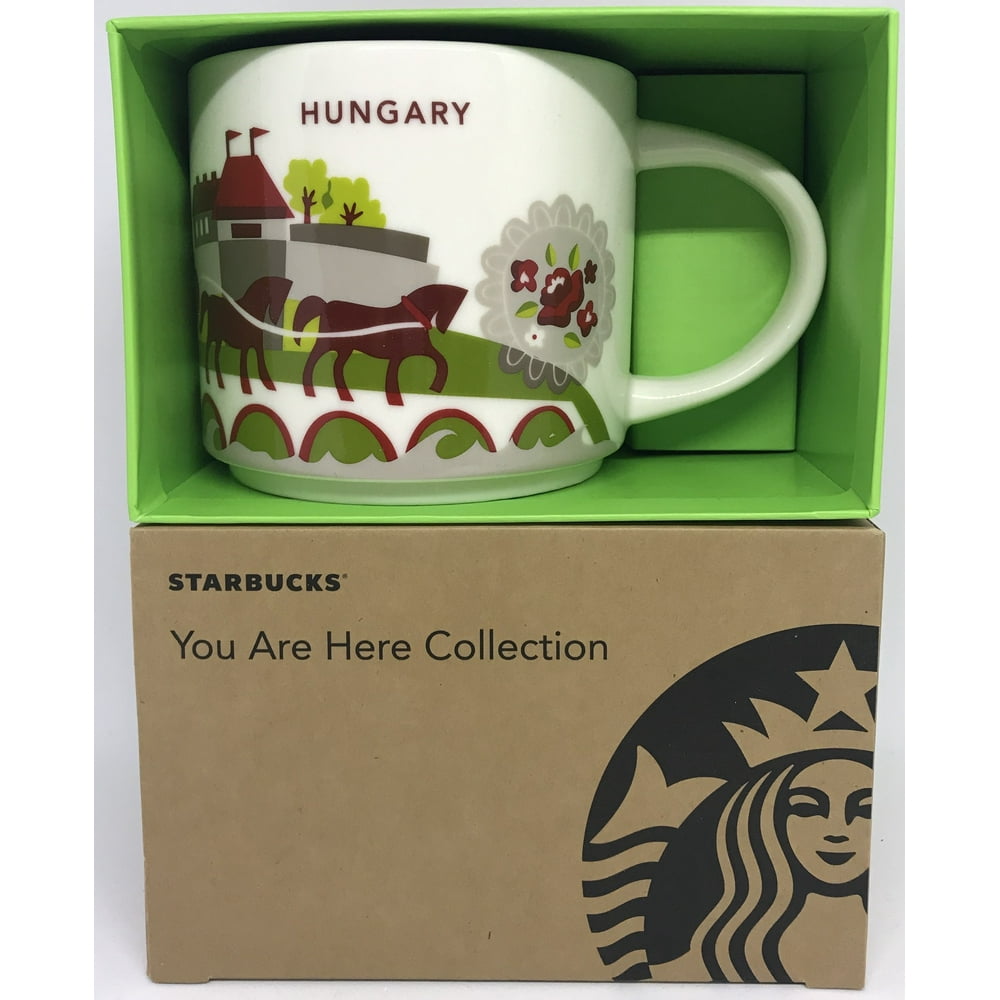 Starbucks You Are Here Collection Hungary Ceramic Coffee Mug New W Box