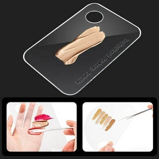 Unique Bargains Acrylic Cosmetic Makeup Palette Foundation Blending Tool Cosmetic  Makeup Palette For Mixing Clear 1 Set : Target