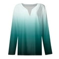 thumbnail image 4 of Shirts for Women Dressy Casual Womens Long Sleeve V Neck Shirts Basic Tee Casual Top Fall Trendy Tunic Outfits Fitted T Shirts, 4 of 5