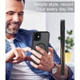 thumbnail image 7 of for iPhone 12 / 12 Pro Case Compatible with MagSafe, Translucent Matte Shockproof Phone Case Cover - Black, 7 of 7