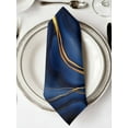 thumbnail image 2 of Marble Navy Blue Cloth Napkins Washable Set of 1, Modern Golden Ombre Retro Fluid Art Reusable Dinner Table Napkins Cloth Bulk for Weddings Kitchen Restaurants Hotel Events Parties 20 x 20 Inch, 2 of 9