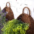 thumbnail image 4 of Hand-woven Hanging Baskets,Wall Fence Hanging Planter,Handmade Rattan Basket,Wicker Rattan Flower Basket,Flower Pots Hanger Garden Decoration Indoor Outdoor Watering Hanging Baskets, 4 of 6