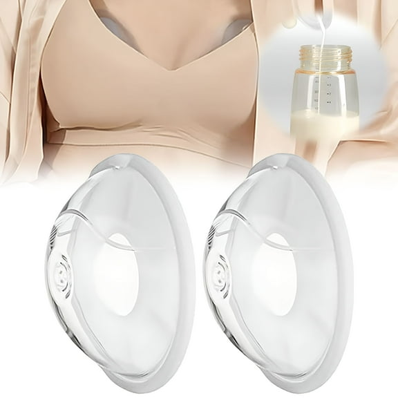ACDANC Silicone Manual Breast Pump - Hands Free Breast Pump - Passive Breast Milk Collector Shell for Newborns - Breastfeeding Essentials - Set of Two Silicone Cups