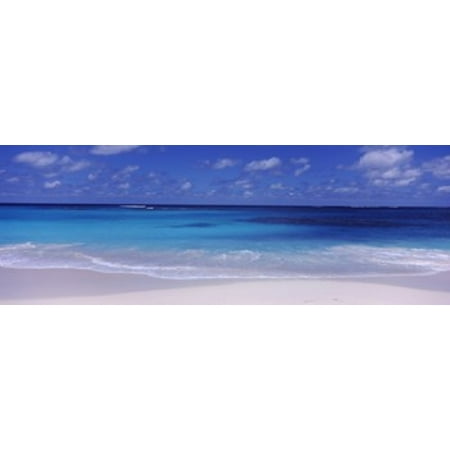Waves on the beach Shoal Bay Beach Anguilla Canvas Art - Panoramic Images (18 x 7)