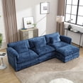 thumbnail image 2 of LUCKHAO 110 Inch Extra Large Modular Sectional L-Shape Sofa, Modern Chenille Fabric U-Shaped 3 Seat Sofa,with movable Ottoman, for Living Room, Office, Reception Room, 2 of 18