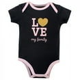 thumbnail image 2 of Hudson Baby Infant Girl Cotton Bodysuits 3pk, Daddys Princess, 6-9 Months, 2 of 4