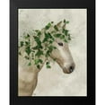 thumbnail image 2 of Fab Funky 20x24 Black Modern Framed Museum Art Print Titled - Horse Porcelain with Ivy, 2 of 5