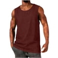 thumbnail image 3 of SROBPTY Mens Tank Tops Solid Crew Neck Sleeveless Breathable Shirts for Casual Use, 3 of 5