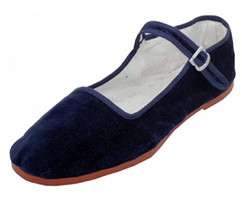11 B Easy USA Womens Cotton Mary Jane Shoes Ballerina Ballet Flats Shoes M US, Black