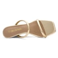 thumbnail image 4 of Sandalias DREAM PAIRS Cuña con Dos Tiras y Punta Cuadrada Doradas, 4 of 5
