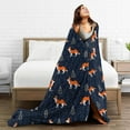thumbnail image 5 of Fox Blanket Gifts For Kids Adults - Lightweight Throw Blanket For Bedroom Living Room Decor Soft Fuzzy Fleece Cozy Plush Bed Couch 40"X30", 5 of 7