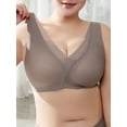 thumbnail image 6 of YOURISS Plus Size Seamless T-Shirt Bra, Wireless Bra, Smoothing U-Back, Semi-Fixed Pads, Full Coverage for Everyday Comfort Light Taupe 2XL, 6 of 7