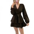 thumbnail image 2 of KOOYET Casual Clubwear Women Jumpsuit Rompers High Waist Long Sleeve Playsuits UK, 2 of 5