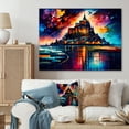 thumbnail image 2 of Designart Colorful City Of Mont Canvas Wall Art, 2 of 5