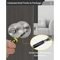 thumbnail image 2 of ( ) Matte Interior Door Knob with Lock for Bedroom/Bathroom Keyless Privacy Door Knobs for Bed/Bath by, 2 of 8