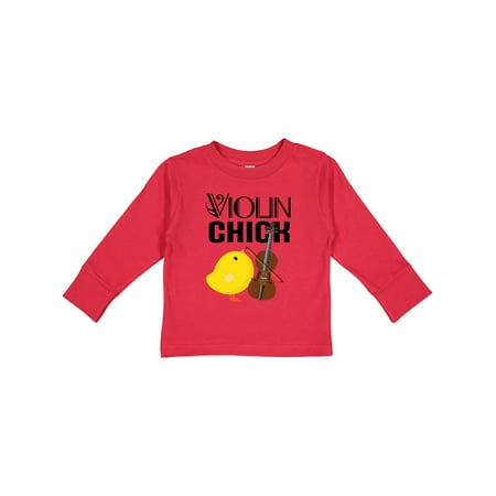 

Inktastic Violin Chick Violinist Music Gift Gift Toddler Toddler Girl Long Sleeve T-Shirt