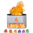 thumbnail image 1 of YOPTOP Essential Oil Diffuser 250mL,Flame Aroma Diffuser, Silent Aroma Diffuser Humidifier, Salt Stone Lamp, Light Gradient, Essential Oil Diffuser with Automatic Safety Switch,White, 1 of 5