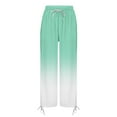 thumbnail image 6 of Bovemsi Wide Leg Pants Woman Women's And Fashionable Geometric Texture Beach Casual Travel Pants, 6 of 9
