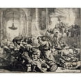 thumbnail image 3 of Rembrandt van Rijn 14x12 Black Modern Framed Museum Art Print Titled - Christ Driving the Moneychangers from the Temple (1635), 3 of 5
