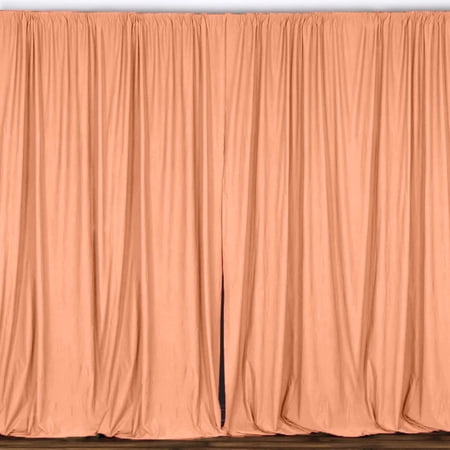 Solid Poplin Window Curtain or Photography Backdrop 58 Wide Peach