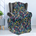 thumbnail image 4 of Space Soft Flannel Fleece Throw Blanket, Abstract Cartoon Science Fiction Themed Image with Swirl Waves Asteroids Telescope, Cozy Plush for Indoor and Outdoor Use, 60" x 80", Multicolor, by Ambesonne, 4 of 5