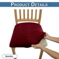 thumbnail image 5 of Gostoto Spandex Velvet Seat Cover Bar Stool Cover Stretch Elastic Cushion Slipcover for Dining Room Cafe Barstool Restaurant Chair Cover Size 14-18 in, 5 of 5