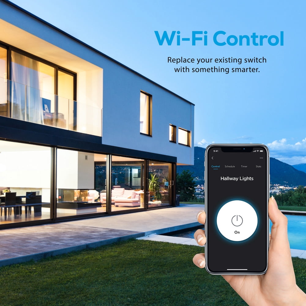 Merkury Innovations 3-Way Light Switch Kit, Requires 2.4Ghz Wifi