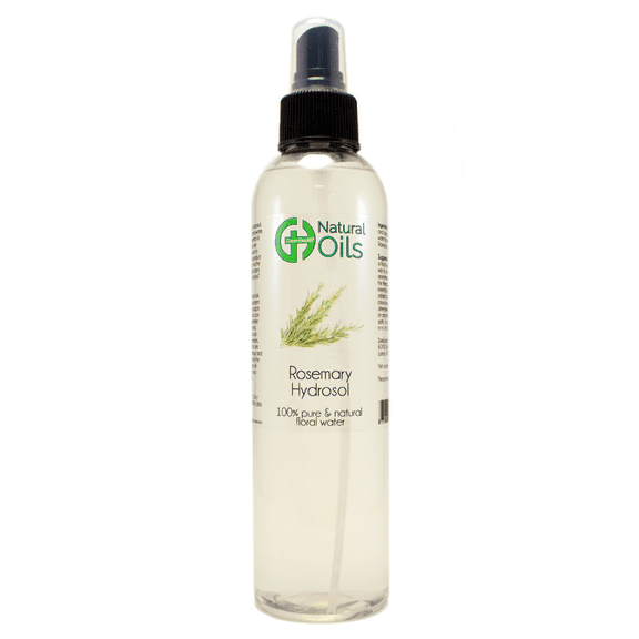 Rosemary Hydrosol - 8 fl oz - Clear Plastic Bottle w/ Black Spray Cap