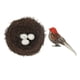 thumbnail image 2 of Nido de pájaro artificial con huevos, gorrión, jaula decorativa para pájaros, huevos de pájaro de imitación, pájaros naranja, 2 of 9