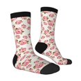 thumbnail image 4 of Yiaed Rose Flowers Print Great elasticity Crew Socks Sports socks for Men and Women, 4 of 5