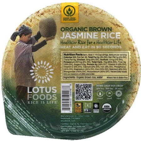 lotus organic jasmine rice foods oz pack brown