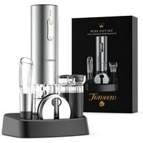Electric Wine Opener Set 6-in-1 Automatic Electric Wine Bottle Opener Rechargeable Wine Gift Set TOMEEM