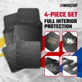 thumbnail image 2 of NASCAR Essential Car Floor Mats – 4-Piece Set | All-Weather Protection | Universal Fit for Cars, Trucks & SUVs | Black Rubber, 2 of 7