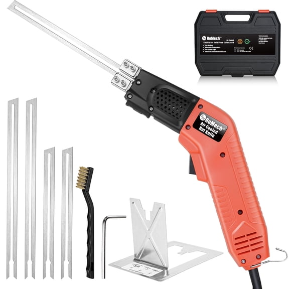RoMech 200W Air-Cooled Hot Knife Foam Cutter with Blades and Carry Case