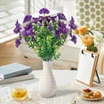 thumbnail image 6 of Simulated Violet Flowers, Small Artificial Spring Grass, Silk Printed Decor, Home Office Wedding Decoration, Lightweight Fake Bouquet, Wall Table Centerpiece, 2 Pack, Realistic Floral Arrangement, 6 of 6